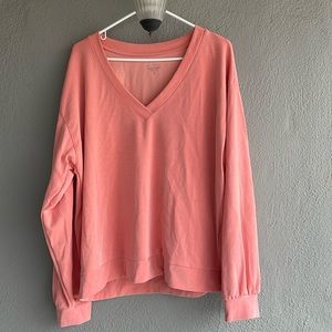 Athleta Seasoft V neck Sweatshirt size xl